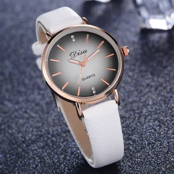 

Watch Women New Top brand Fashion Women Retro Design Leather Band Analog Alloy Quartz Wrist Watch relogio feminino часы женские