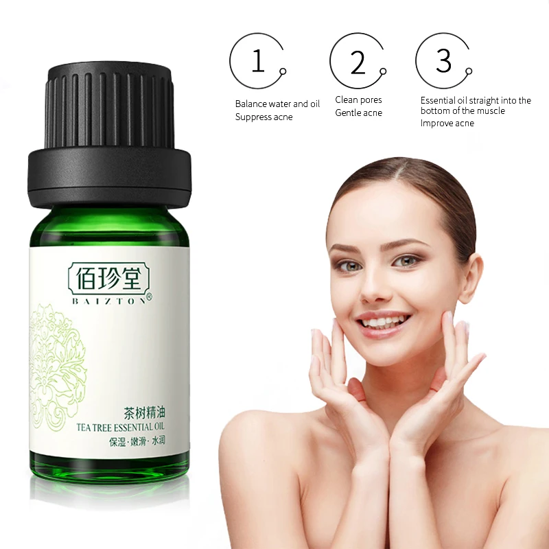

Pure Tea Tree Essential Oil Acne Treatment Remove Blackheads Shrink Pores Moisturizing Anti-aging Oil Control Skin Care TSLM2