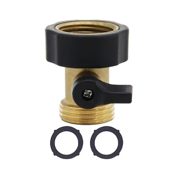 

Super Heavy Duty 3/4 Inch Brass Water Shut Off Valve Garden Hose Connector for Garden Hose and Water Faucet