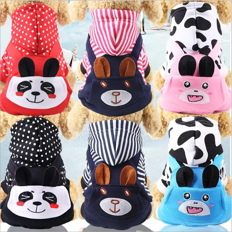 

2019 New Arrival Winter Warm Cartoon Pet Clothes For Small Dogs Coat Fleece warm button dog clothes pet cat clothes
