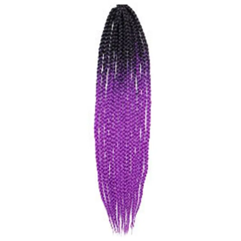 Ombre Радуга плетение синтетические волосы для наращивания красочные твист дреды парик - Цвет: J