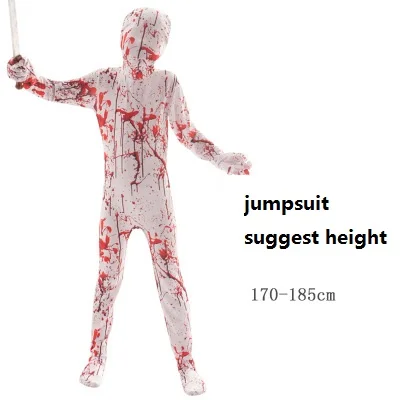 

Halloween adult costumes men horror costume jumpsuit Bloody clothes party cosplay tights zombie mummy suit