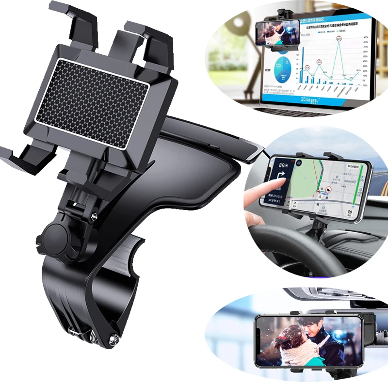 

Car Phone Holder 360 Degree Rotating GPS Navigation Bracket Dashboard Car Mount Stand Suitable for 4 to 7 inch Smartphones