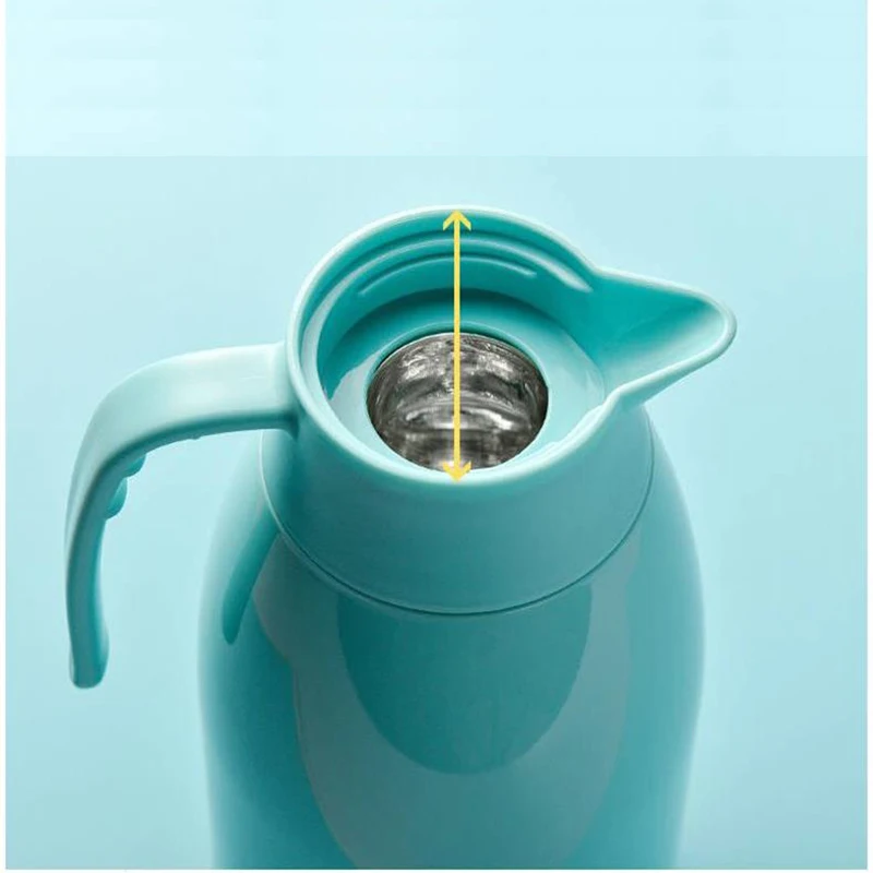 Household Bar Large 1.9L Hot Water Insulation Kettle Cartoon Glass Liner Vacuum Flask Thermos Coffee Long-term Thermal Bottle