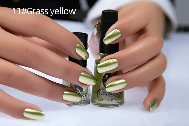 14 Colors Mirror nail Sexy Metallics Nail Polish Soak Off Nail Art For Women Girl beauty Makeup Tool Semi Permanent Varnish