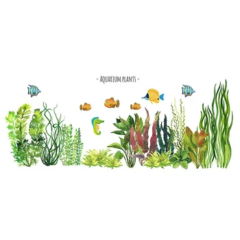 

Lovely Aquatic Fish Wall Sticker Creative Wall Paste Decal Removable Decals for Bedroom Home