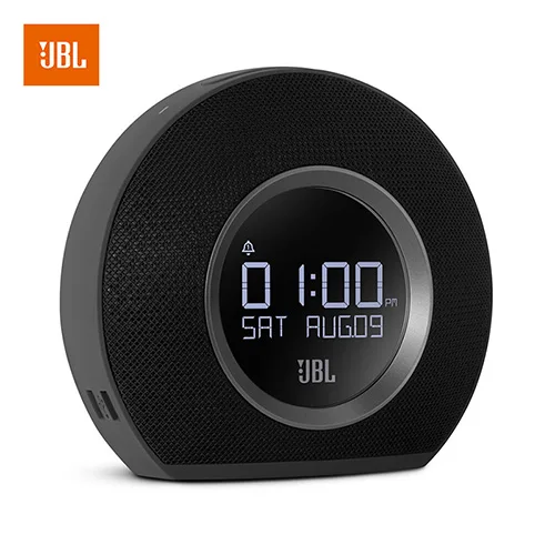 Black JBL Horizon Bluetooth Беспроводной Динамик Будильник FM радио с зарядка через usb светодиодный окружающей среды Светильник Настольный стерео звук Динамик - Цвет: Black