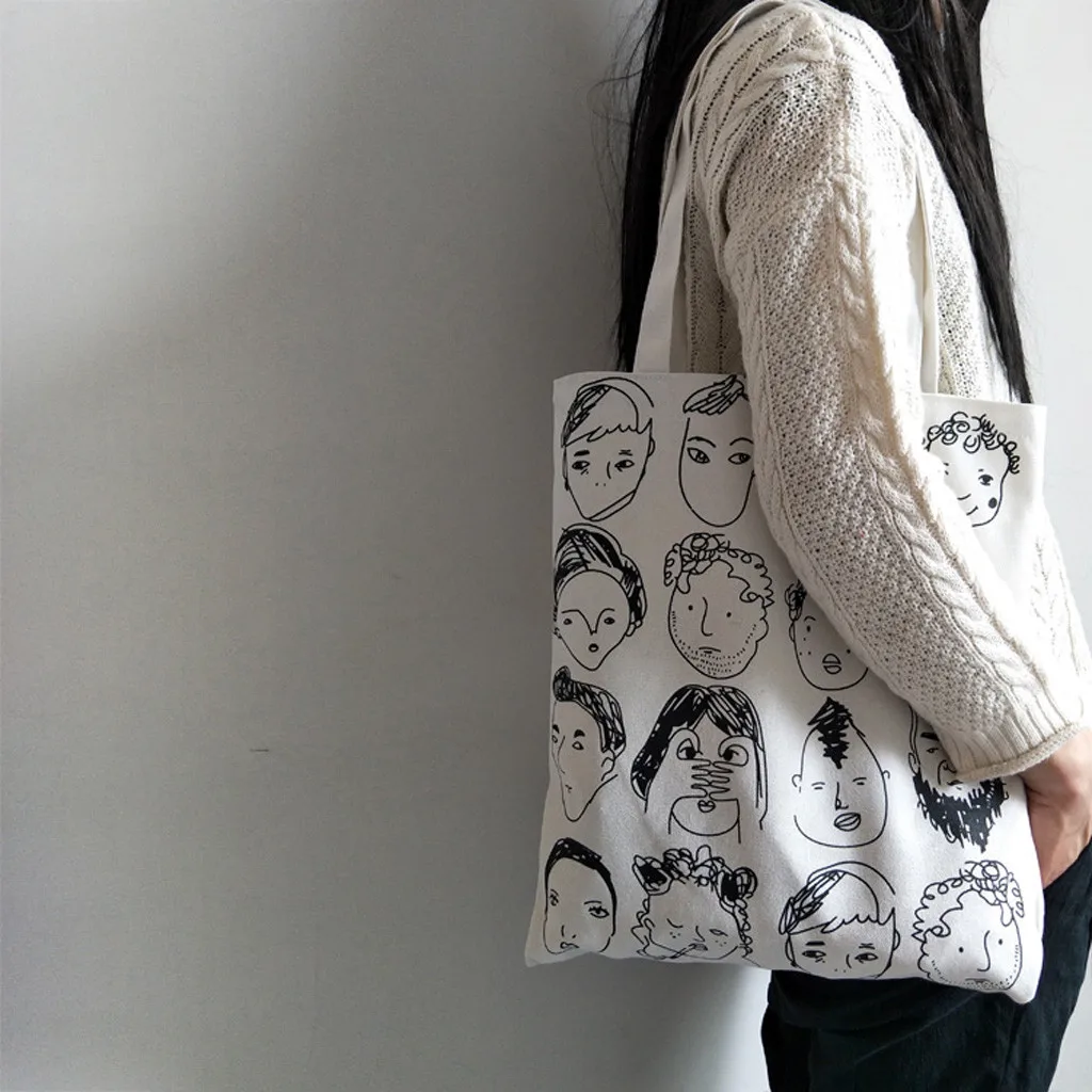 Женские холщовые сумки для покупок эко многоразовая складная сумка на плечо сумка-тоут повседневные сумки школьные дорожные складные
