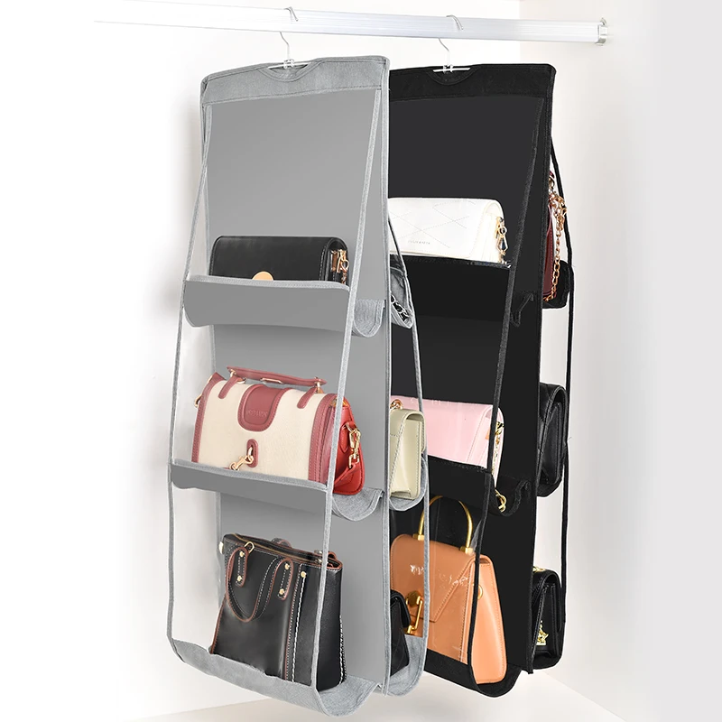 Bolsa organizadora para colgar, bolsas de almacenamiento transparentes para guardar armario, 6/8 bolsillos|Bolsas almacenamiento| - AliExpress