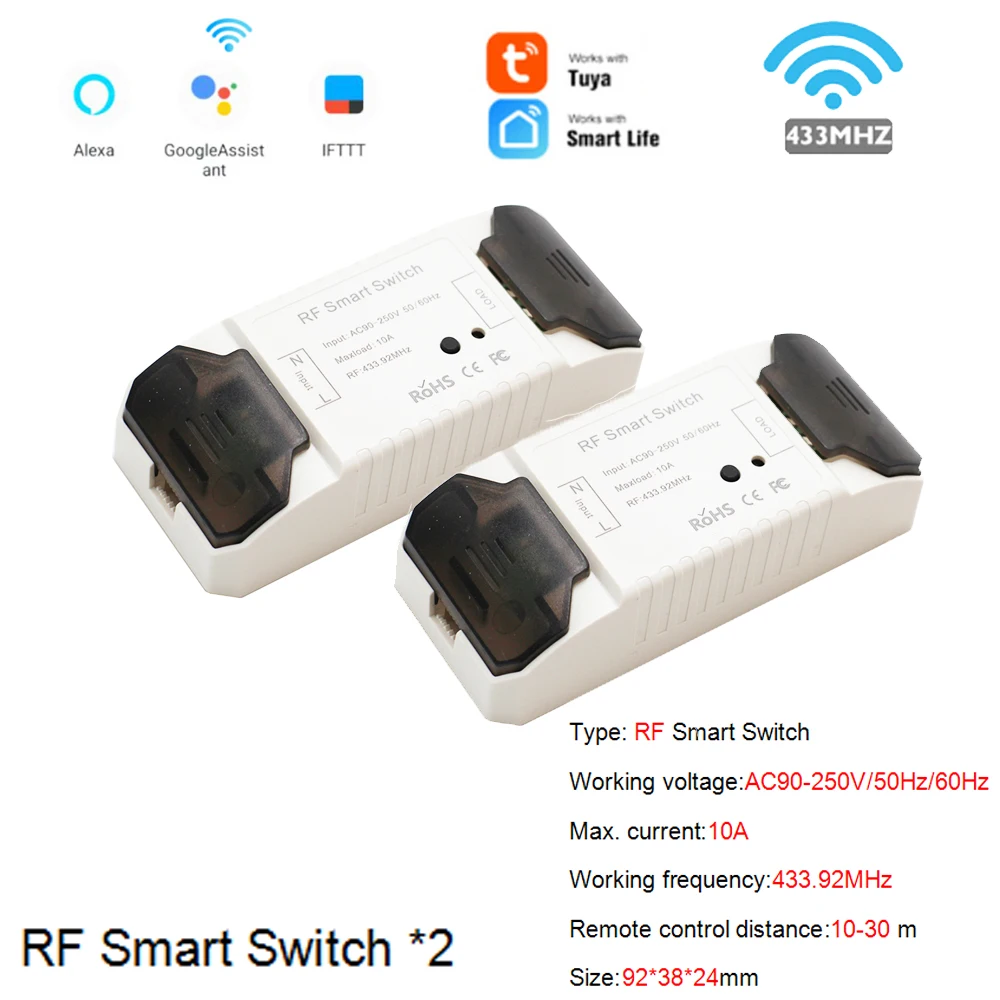 DIY Wifi переключатель Wi-Fi/RF Умный дом беспроводной пульт дистанционного управления Wifi переключатель Автоматизация модуль Таймер умный выключатель - Цвет: 2 Control(RF)