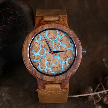 

Simple Wood Watches Men's Watch Cork Dotor Who Face Quartz Wristwatches Original Wooden Male Leather Strap Clock Relogio
