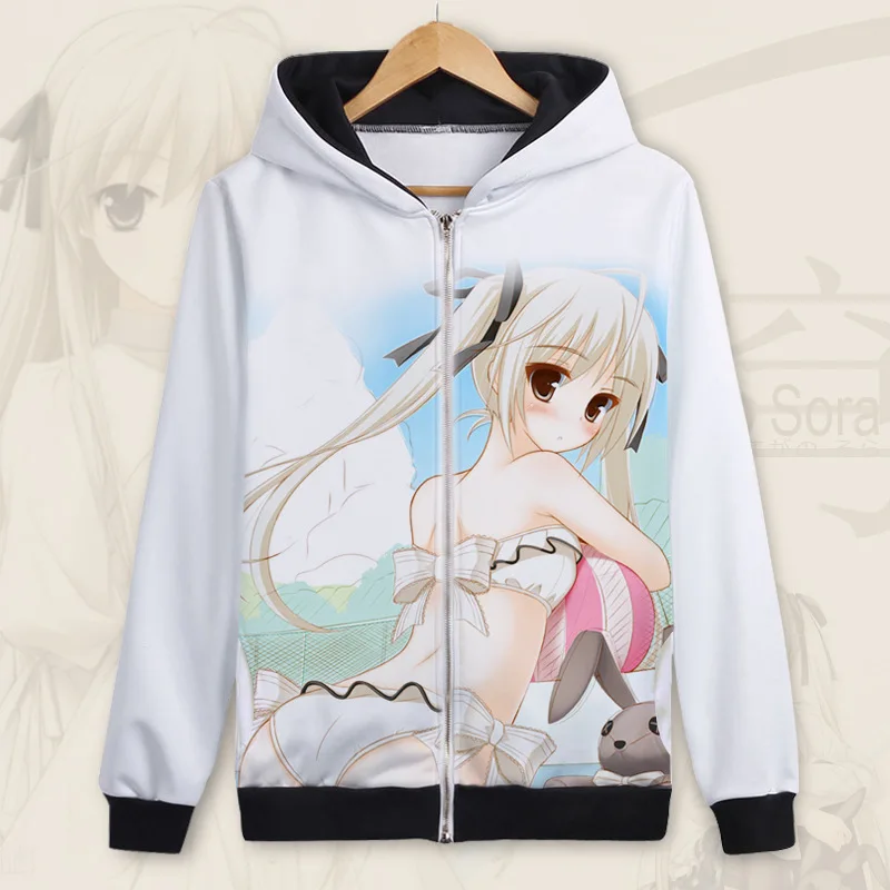 Style18 Аниме Yosuga no Sora Kasugano Sora, толстовка на молнии с капюшоном, костюм для косплея, мужская и женская куртка, Повседневная Толстовка, уличная одежда - Цвет: Style18