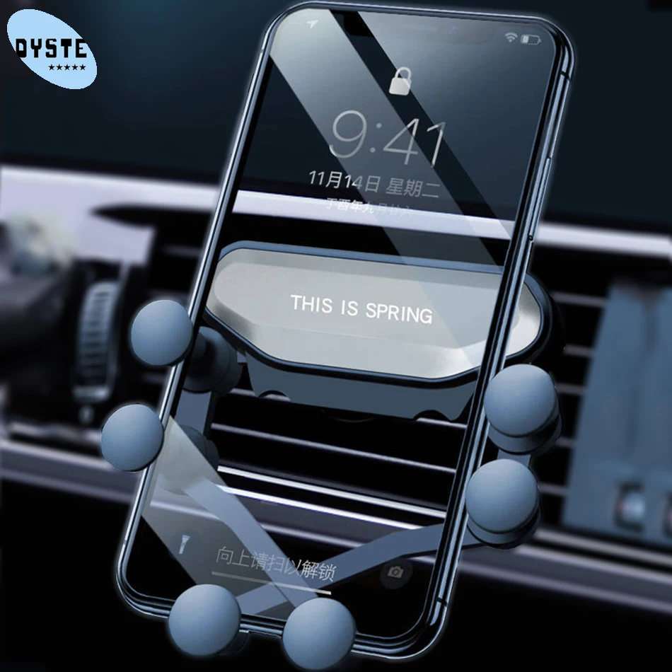 

support smartphone voiture Car Phone Holder Vent Gravity Automatic Mobile Car Holder Cell Stand For Samsung S10 S9 S8 A5 A50 A70