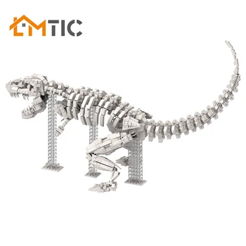

MOC Jurassic Tyrannosaurus Plesiosaurus Fossil Dinosaur Skeleton 3D Big Blocks Diamond Collection Model Building Toys Xmas Gift