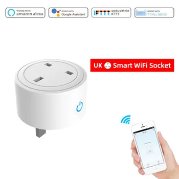 

Smart Life WiFi Socket Power Wireless Electrical Socket Switch UK Plug Timing Voice Control With Alexa Google Home APP Control