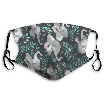 

Laughing Baby Elephants Print Mouth Masks With Filter Washable And Reusable Anti Dust Breathable Mask With Adjustable Ear Loops