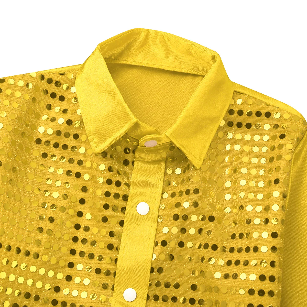 Boys Long Sleeve Shirts Boys Short Sleeve Shirts Children Kids Boys Glittery Sequined Dance Clothes Teens Fashion Dance Shirt Hip Hop Jazz Ballroom Shiny Jacket Coat for Prom