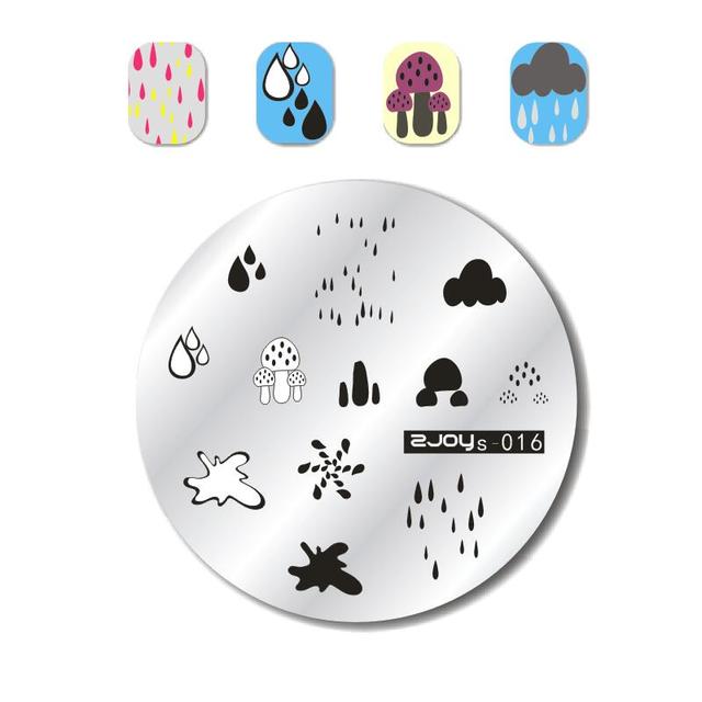 Round Nail Stamping Plates Butterfly/Constellation/Leaf/Bird Stainless Steel Image Stencils Printing Nails Decor 5.5cm Tool