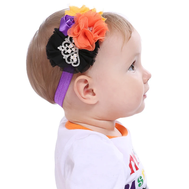 2pcs Halloween Hairband Baby Girls Headband Hair Accessories Cotton Rabbit Ear Turban Bow  Baby Princess haarband Headwear