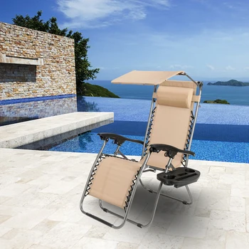 

Folding Chair With with canopy lounge Chair Has Higher Durability &Corrosion Resistance For Backyard Beach Sporting Events Chair