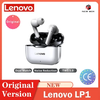 

Lenovo LP1 TWS Wireless Earphone Bluetooth 5.0 Dual Stereo Noise Reduction Bass Touch Control 300mAH سماعة fone de ouvido