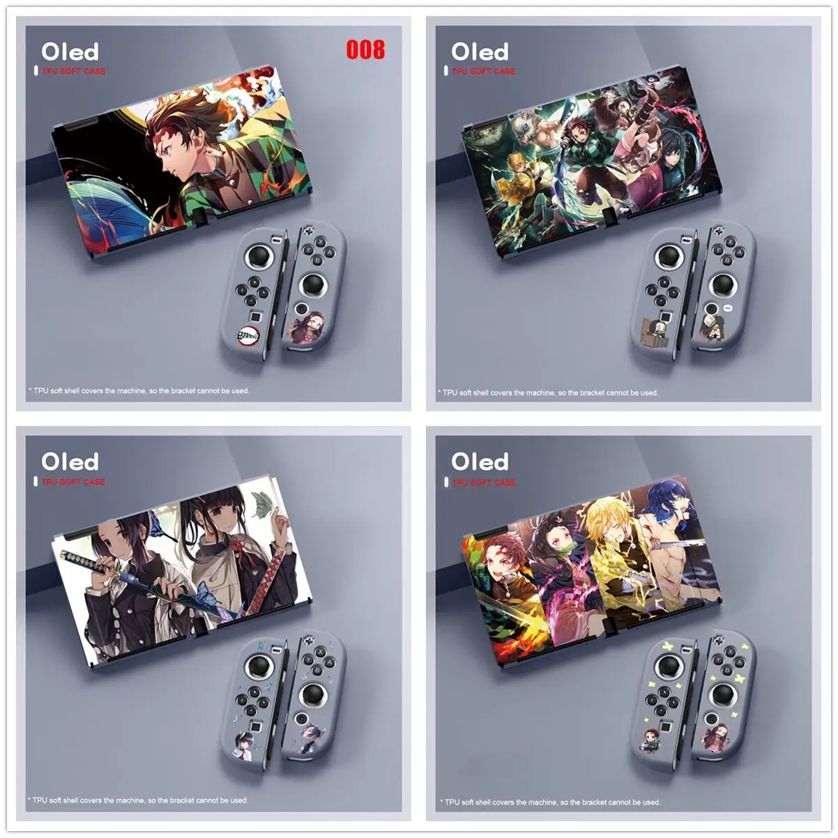 

For Switch OLED Protective Shell NS Game Host Console TPU All-inclusive Soft Cover Protection Case For Nintendo Switch OLED