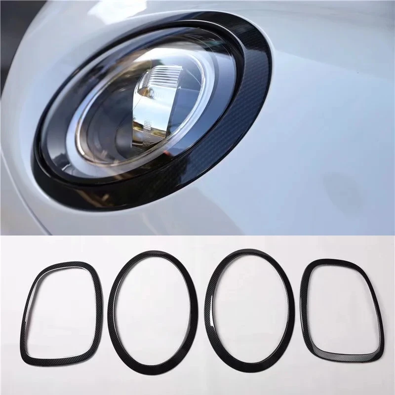 

For MINI Cooper F56 One 3 Doors 2014-2021 4PCS ABS Car Front/Rear Headlight Taillights Fog Lamp Fog Light Cover Trim Car Styling
