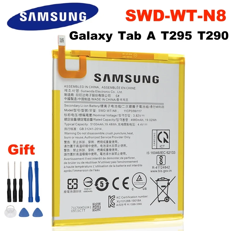 Аккумулятор для планшета Samsung Galaxy Tab A T295 T290 5100 мАч + инструменты оригинальный