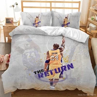 Basketball Star 3D Printed Bedding Set 2/3pcs Duvet Cover Set Quilt Cover with Pillowcase Set Bedclothes for Young Boys Bedroom 1