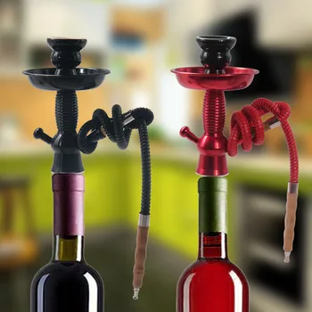

Aluminum Hookah Suit Wine Bottle Top Metal Hookah Stem Kit HOOKITUP Chicha Nargile Set Hookah Accessories