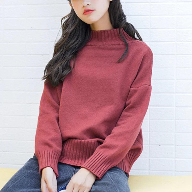 

Fashion Autumn Women Sweater Korean Woman Knitted Sweaters Womens Sweaters 2018 Winter Women Turtleneck Sweaters Women Sweater