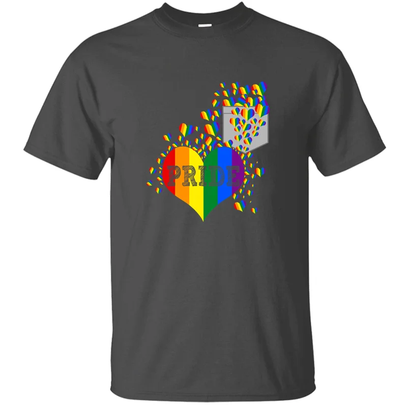 

Print Customized Pride Lgbtq Community Pride Month Design Heart Tshirt Man Cotton Famous Classic Comics Adult T Shirts