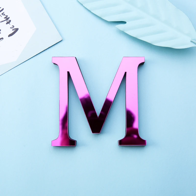 10 см Lettre Anniversaire Decoration 26 букв DIY 3D зеркальные акриловые наклейки на стену домашний