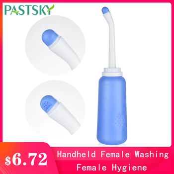

500ml Portable Handheld Female Washing Cleaner Long Nozzle Pregnant Home Sprayer Large Capacity Personal Cleaner Travel Bidet