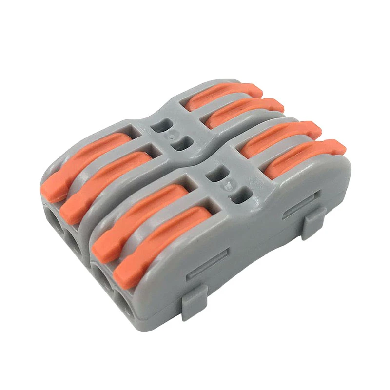 Wire Connector 222-412 2 Pin Splicing Terminal Blocks Led Strip Lighting Electric Quick Connectors Mini Conductor Rail Conector 4