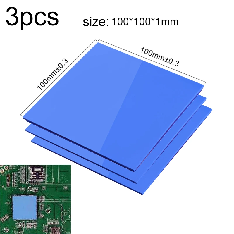 Pad Thermique Silicone Conducteur pour Dissipateurs - 100x100x0,5
