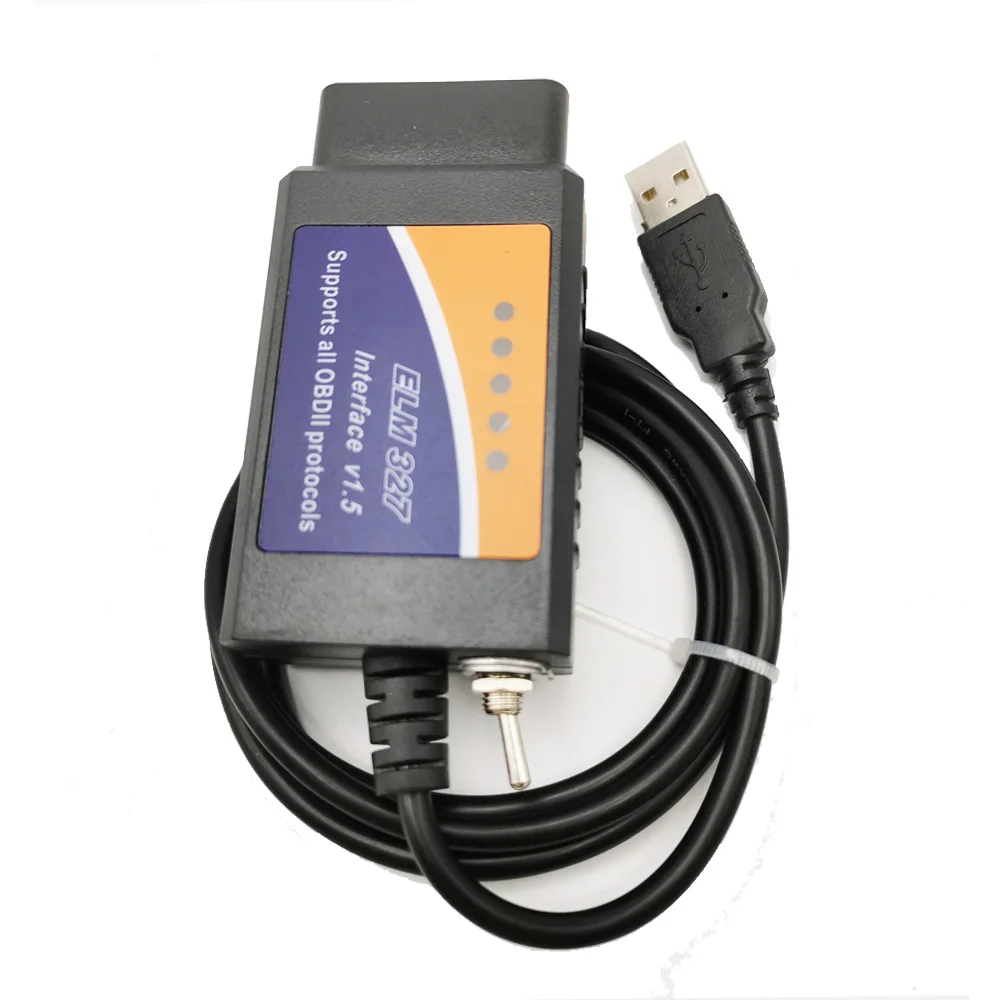 Obd2 Scanner Obd Code Reader System Diagnostic Tool Car Diagnostic Cable Best ELM327 V1.5 USB Switch PIC18F25K80 Chip HS-CAN / MS-CAN For FORScan elm327 v1.5 For Ford OBD2 Diagnostic Scanner
