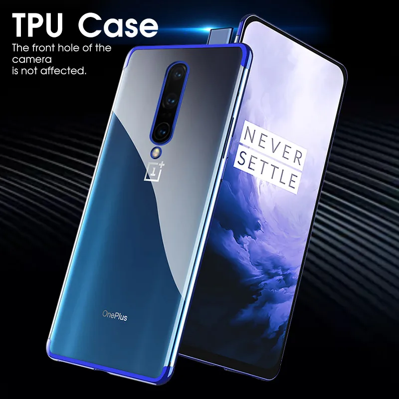 Clear Soft TPU Cover Cases For Oneplus 7 Pro 6 5T 5 1+5 1+6 One Plus T Oneplus7 Plating Silicone Phone Case Bumper Coque |