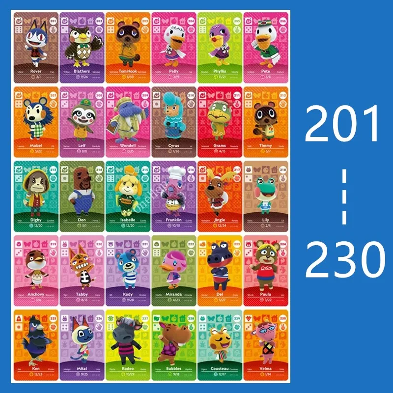 Standard Size Card Animal 201~230 Amxxboen Ntag215 Chip NFC Game For NS Switch Games 3DS | Безопасность и защита