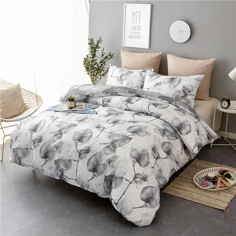 

Home Bedding Set Plant Flower Bed Sheet Linen Bedclothes 2/3pcs Sets Linens Include Pillowcases Cover Comfortable Bedclothes