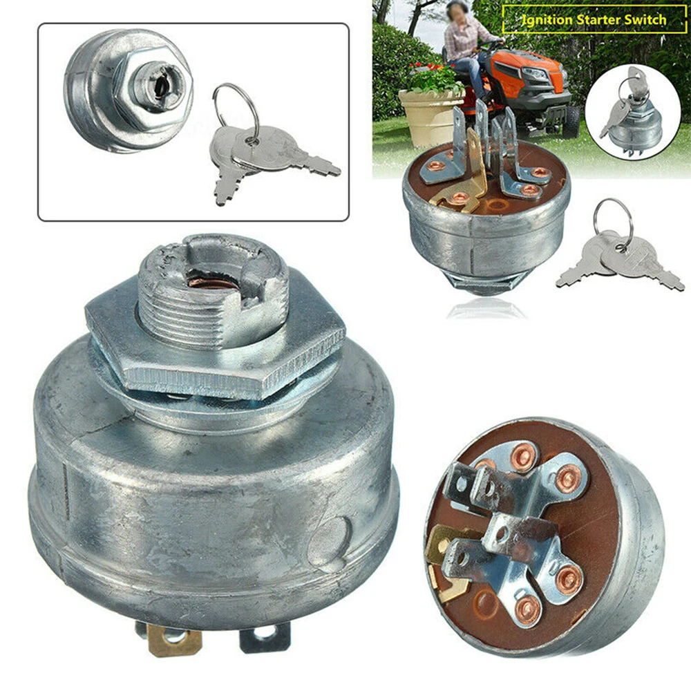 

Tractor Ignition Starter Switch Key For Tractor Mower Suitable Lawn Mower Garden Power Tools