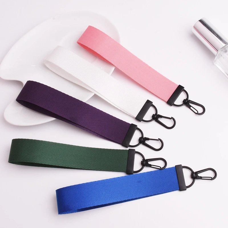13 colors Solid Colors Ribbon Keychain Key Chain Lanyard For Phone Case Wallet Women Bag Charms Cars Keyring Ring | Украшения и