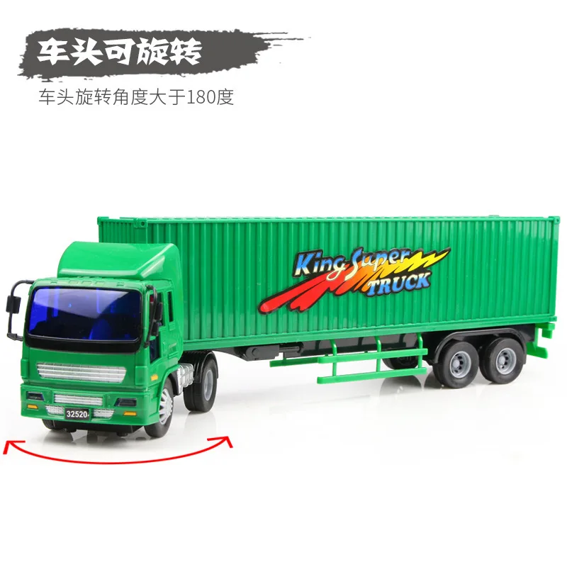 

Large Express Container Kingsuper Truck Diecast Metal Alloy Enigneering Vehicle Transport Car Toys For Children Birthday Gift