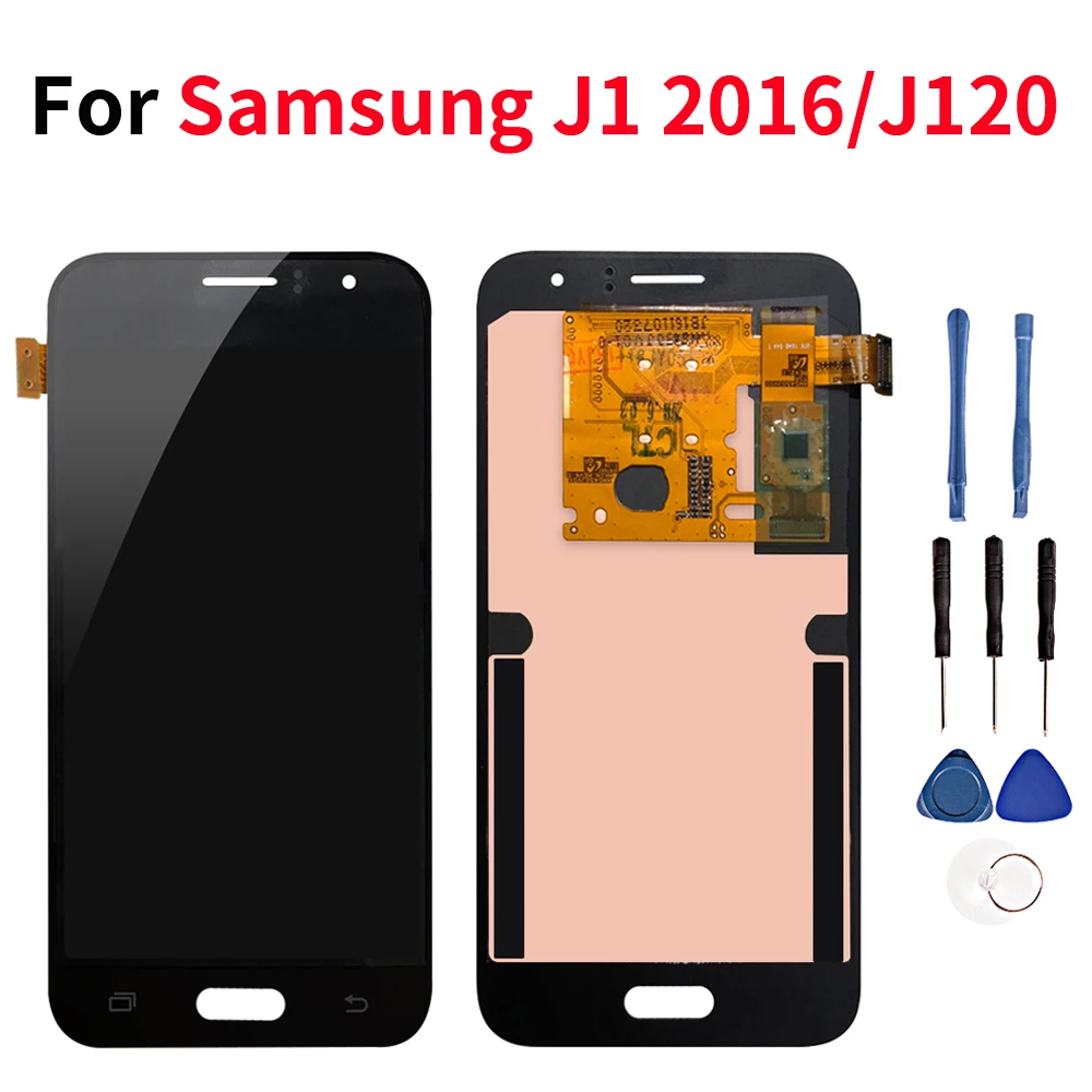Качественный ЖК-дисплей для Samsung Galaxy J1 2016 J120F Lcd сенсорный экран дигитайзер