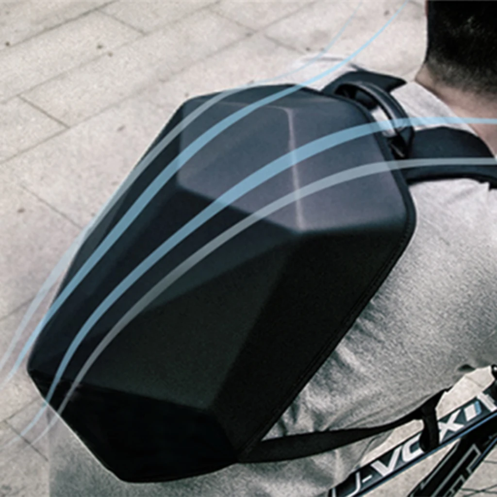 Black Hard Shell Case / Motorcycle Sport Bike Laptop Backpack