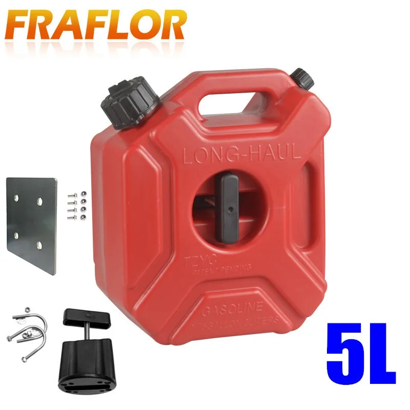 

5L 1.3 Gallon Red Motorcycle Bikes Mount Fuel Tank Gasoline Spare Oil Container Oil Can Gas Pot Anti-static Jerry Can Jerrycan