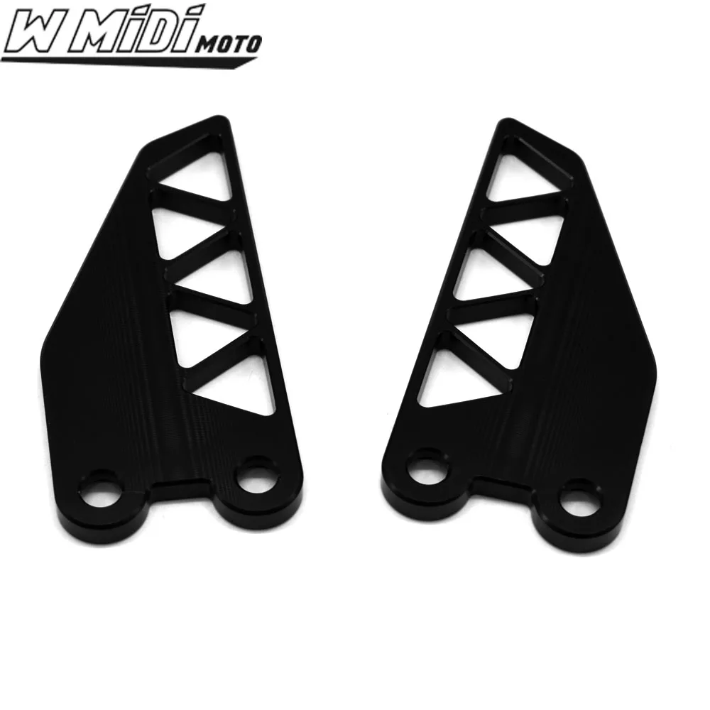 Черный Аксессуары для мотоциклов с ЧПУ расширение боковая стойка задние крыло для педали кронштейн для KTM DUKE 390 390 Duke390 запчасти - Цвет: Черный