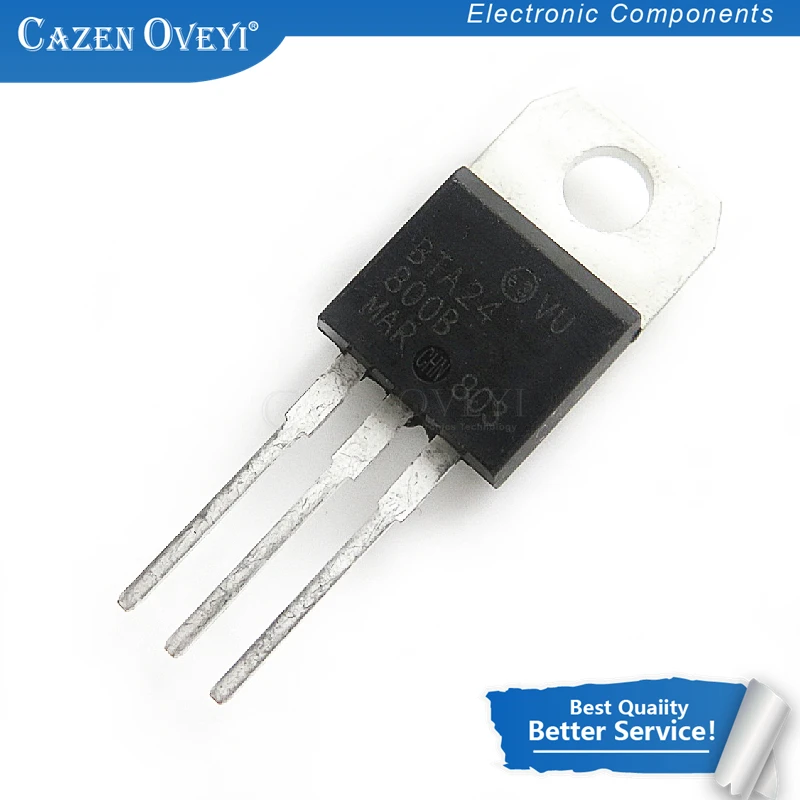 10pcs/lot BTA24-800B TO-220 BTA24-800 In Stock | Электронные компоненты и принадлежности