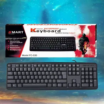 

Business Office Wired Keyboard Waterproof 104 keys Keyboard for Computer/Laptop