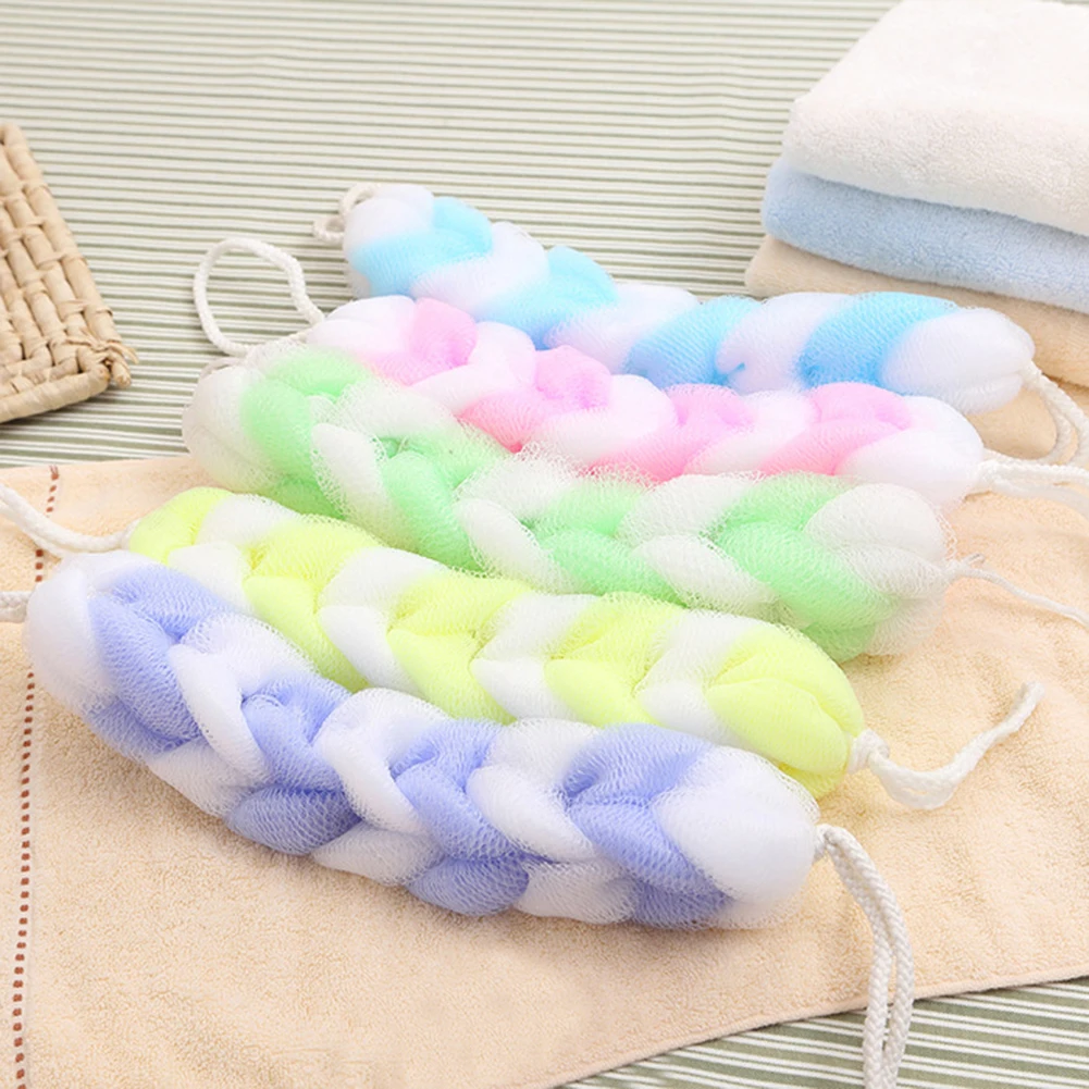 1pc Long Handle Bath Brush Back Bath Shower Scrubber Body Soft Mesh Scrub  Puff Clean Oneself Bath Back Brush